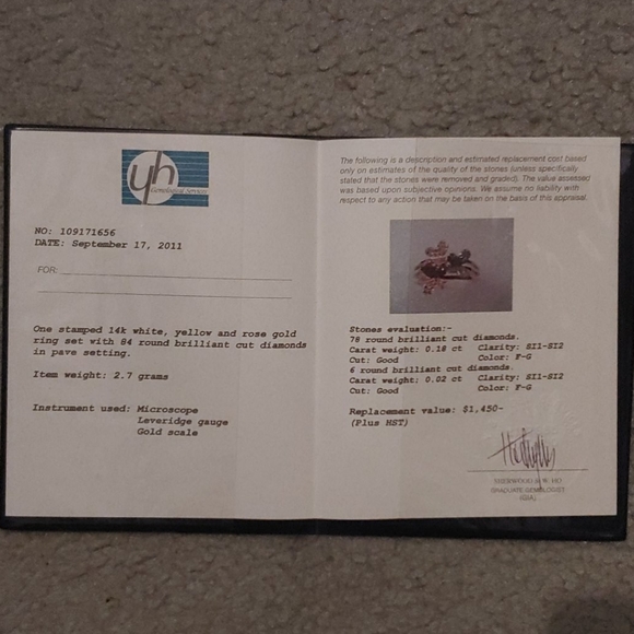 Gold 14k Butterfly Diamond Ring - Picture 8 of 8